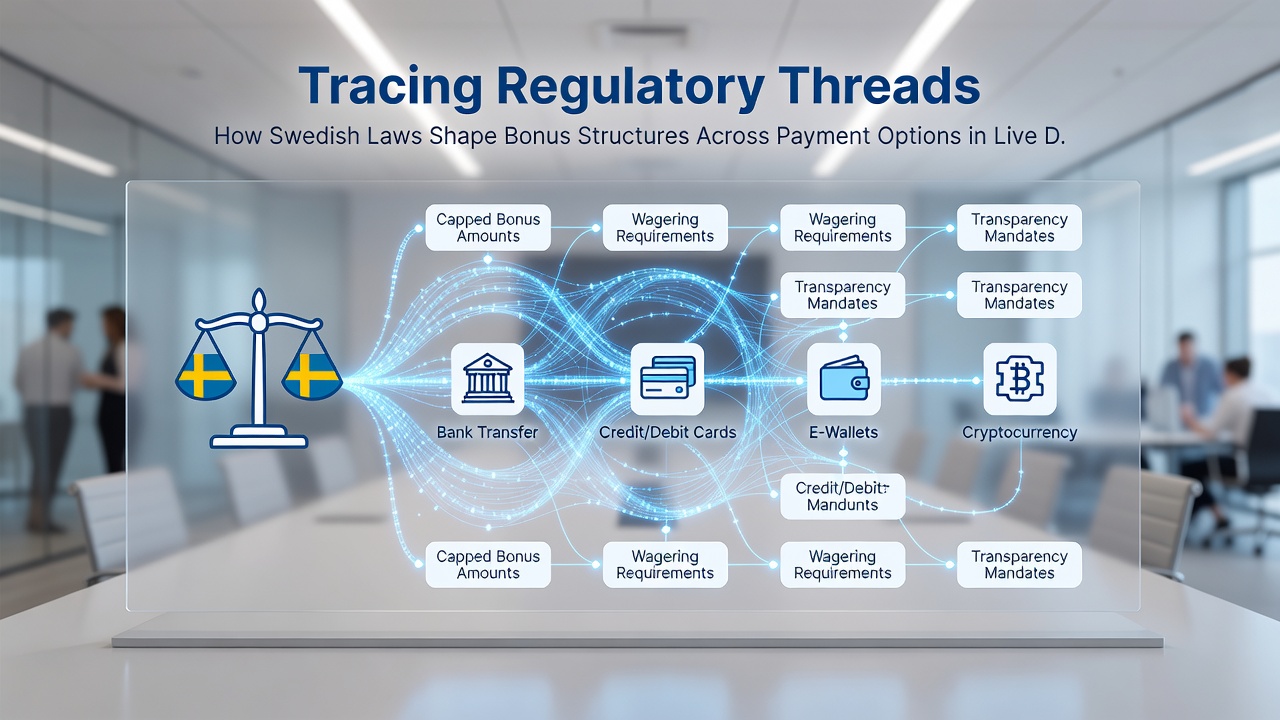 Live dealer casino interface showing integrated payment options and bonus mechanics under Swedish oversight